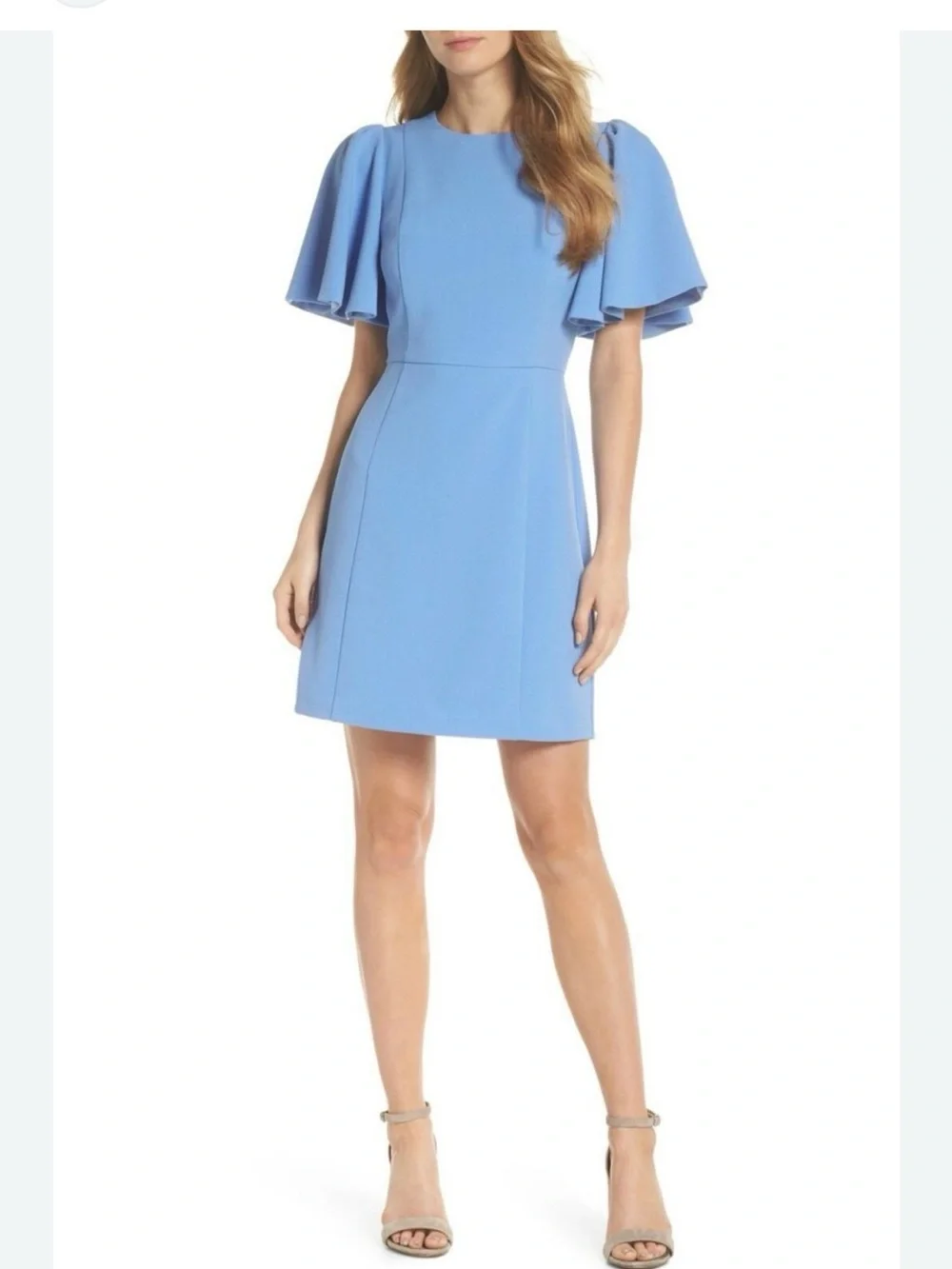 Eliza J Flutter-Sleeve A-Line Dress NWT - Picture 1 of 9